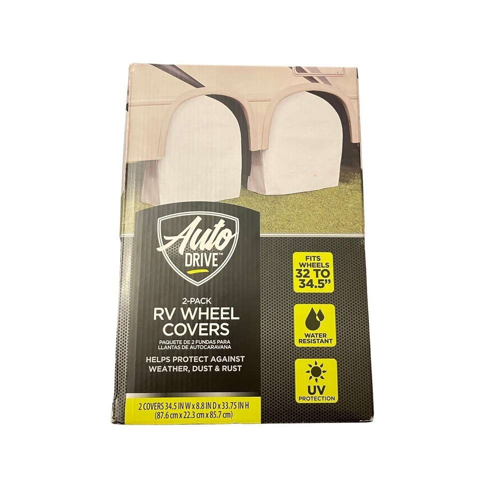 Auto Drive 2 Pack RV Wheel Covers Fits Wheels‎ 32" To 34.5" UV Protection